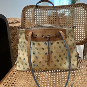 DOONEY & BOURKE Vintage Colorful Monogram Shoulder Bag Purse